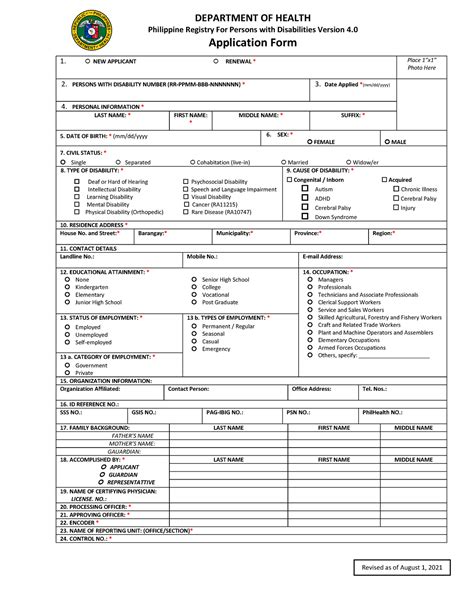 Philippine Registry for Persons with Disabilities (PRPWD).